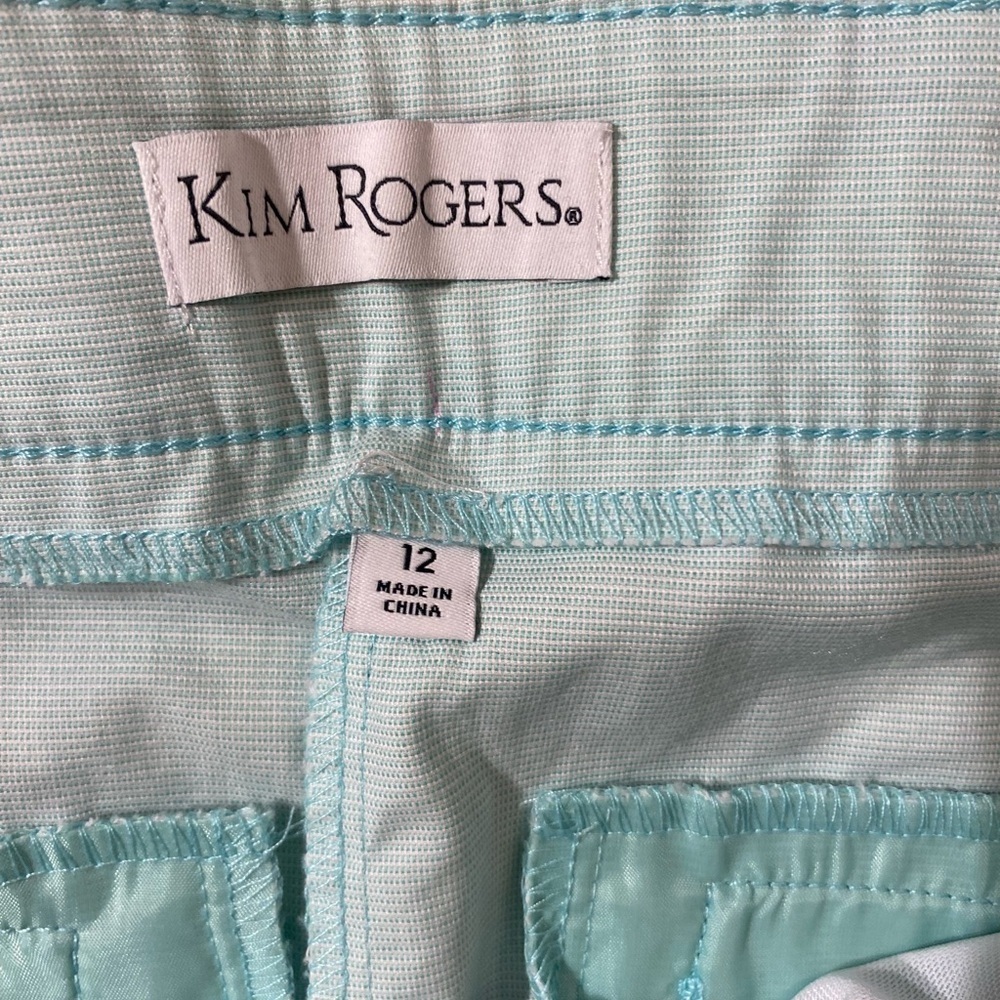 Kim Rogers Aqua Capris Pants 12 (QE) - Picture 6 of 10